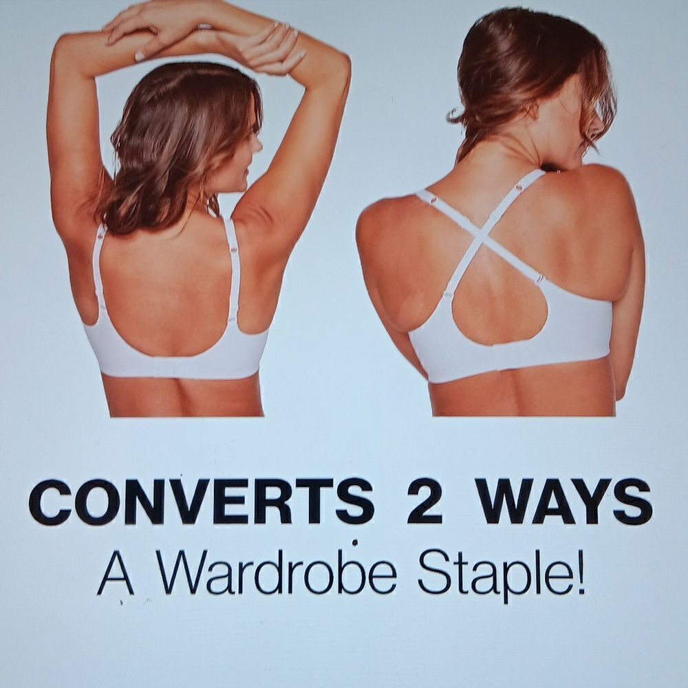 34DD Bali Comfort Revolution Shaping Wireless Smoothing Bra Style3463 Black Swir - Picture 7 of 9